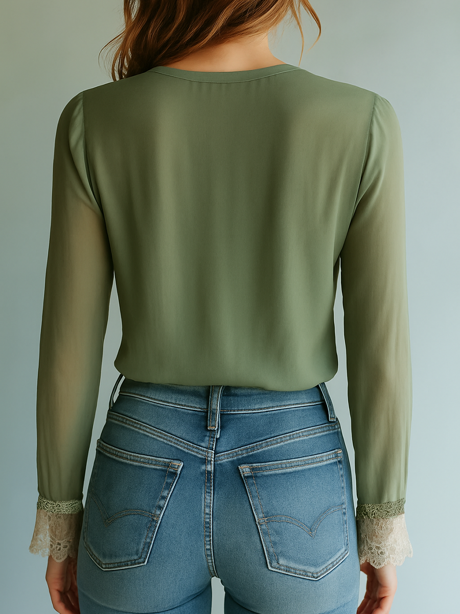 Salvia | Floral Lace Blouse