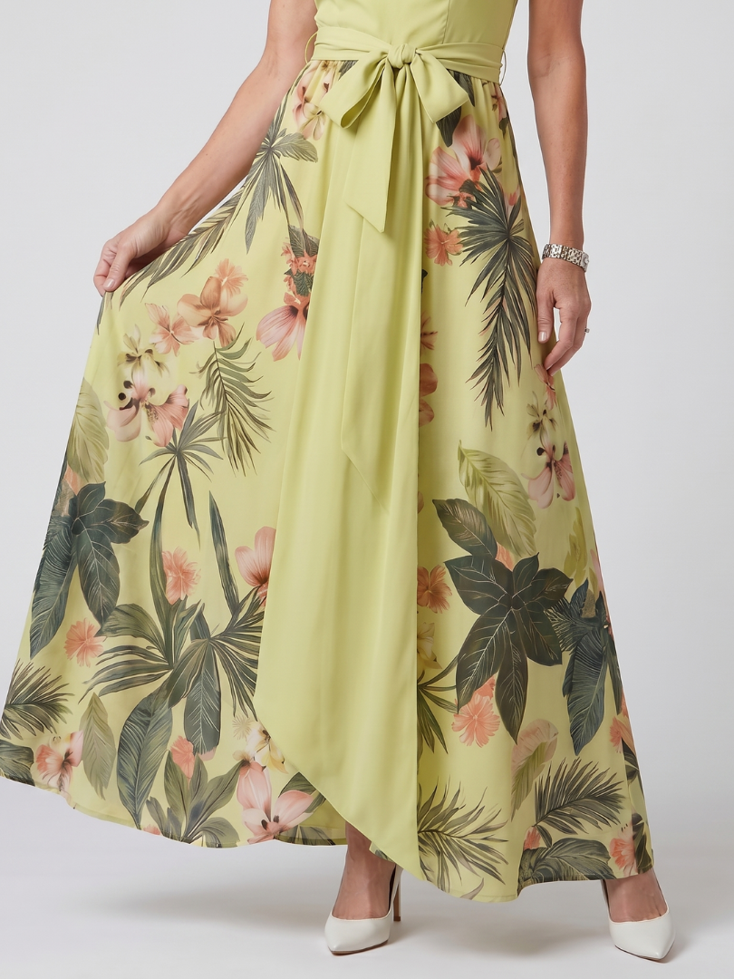 Heidi | Elegant Botanical Maxi Dress