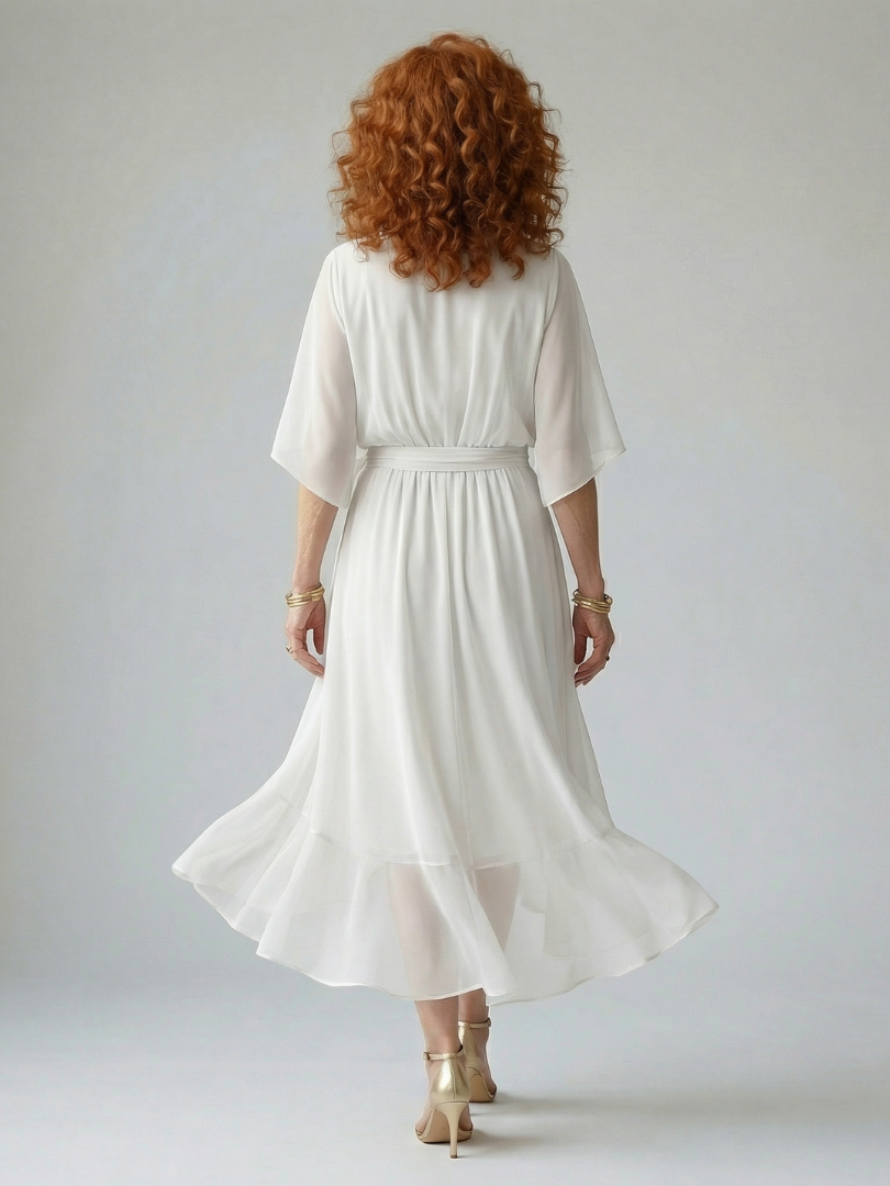 Elodie | Flowing V-Neck Midi Dress