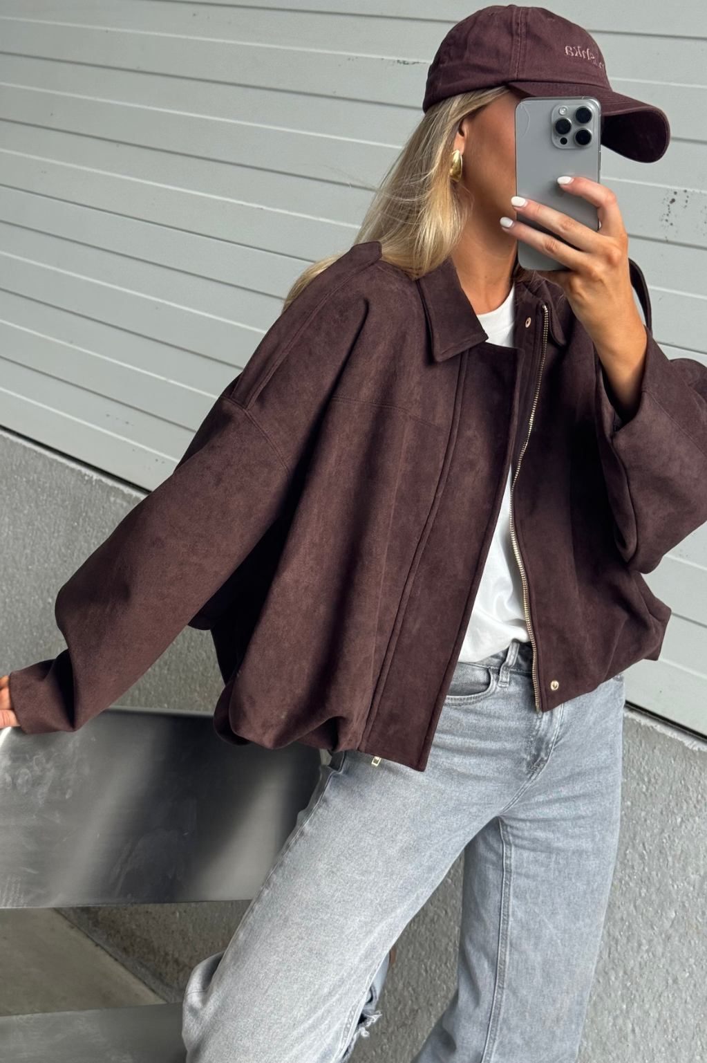 Hanna | Oversized Suede-Look Jacket