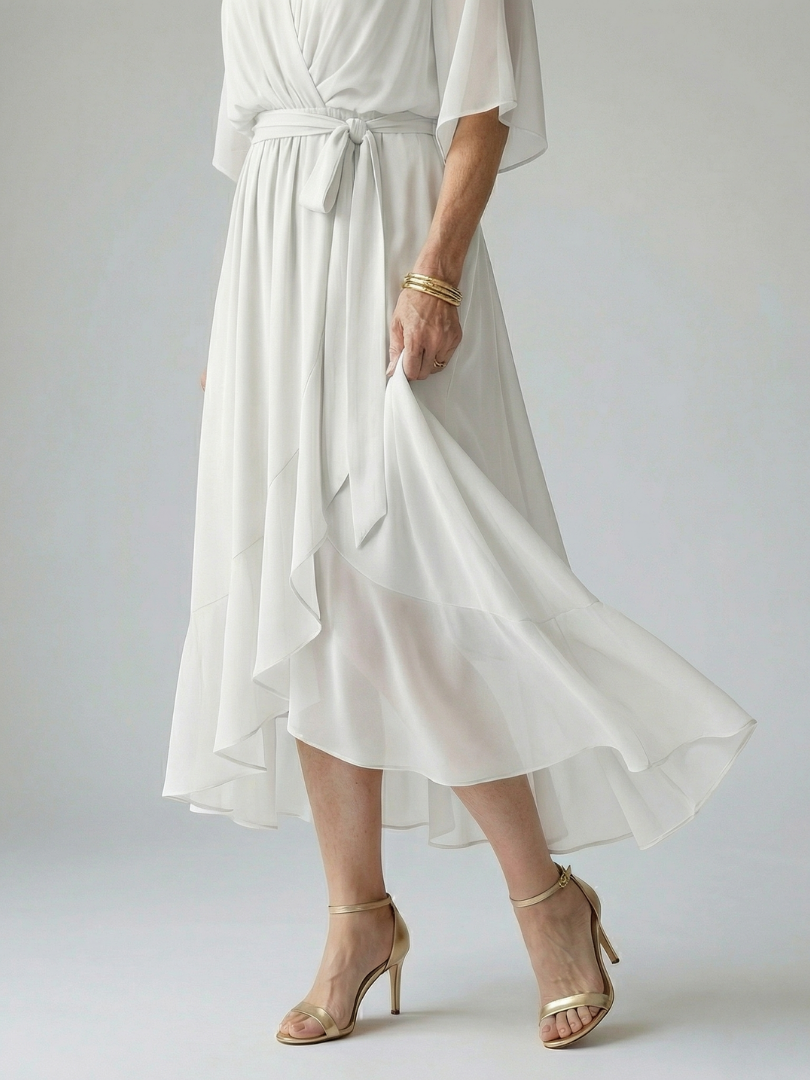 Elodie | Flowing V-Neck Midi Dress