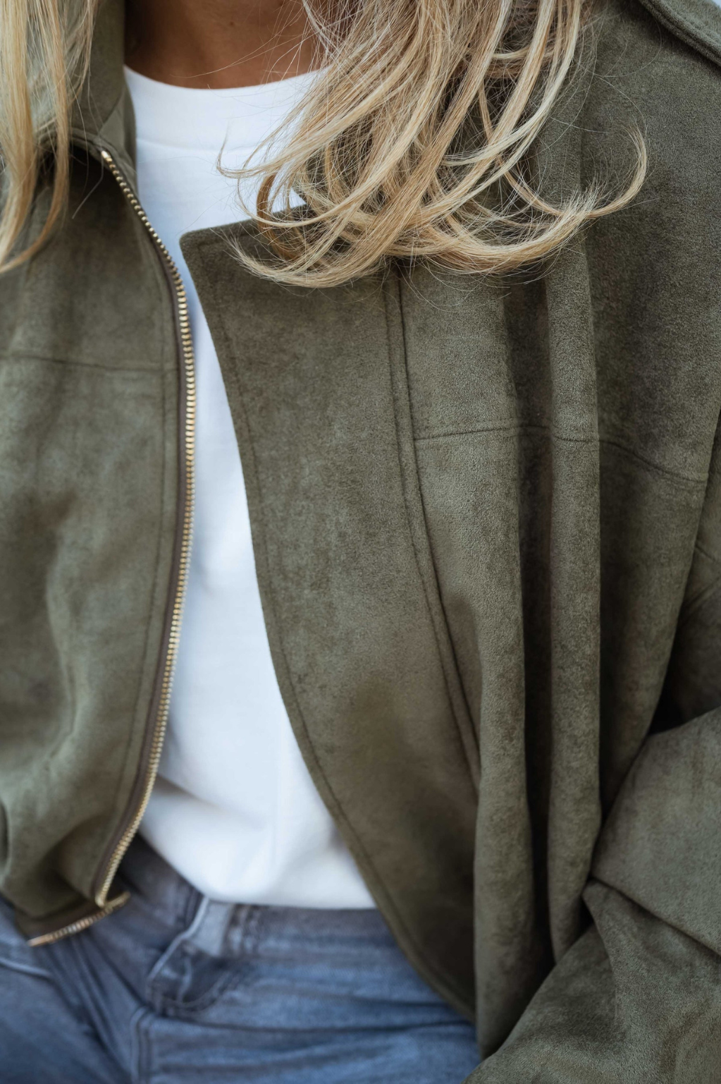 Hanna | Oversized Suede-Look Jacket