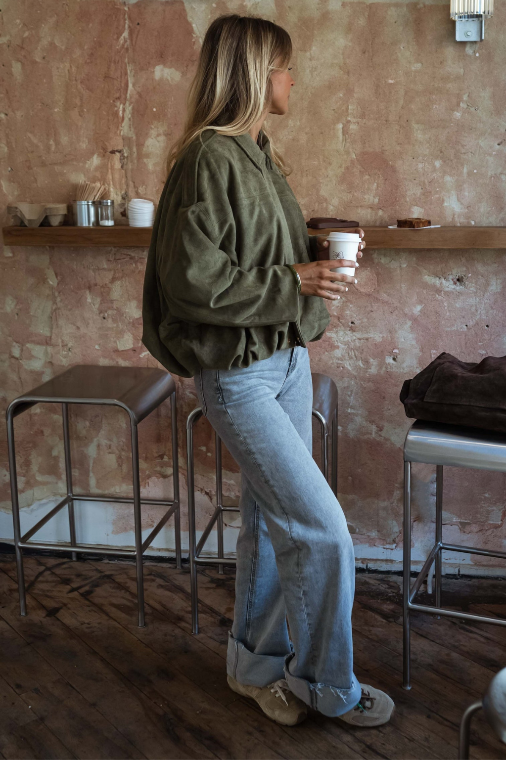 Hanna | Oversized Suede-Look Jacket