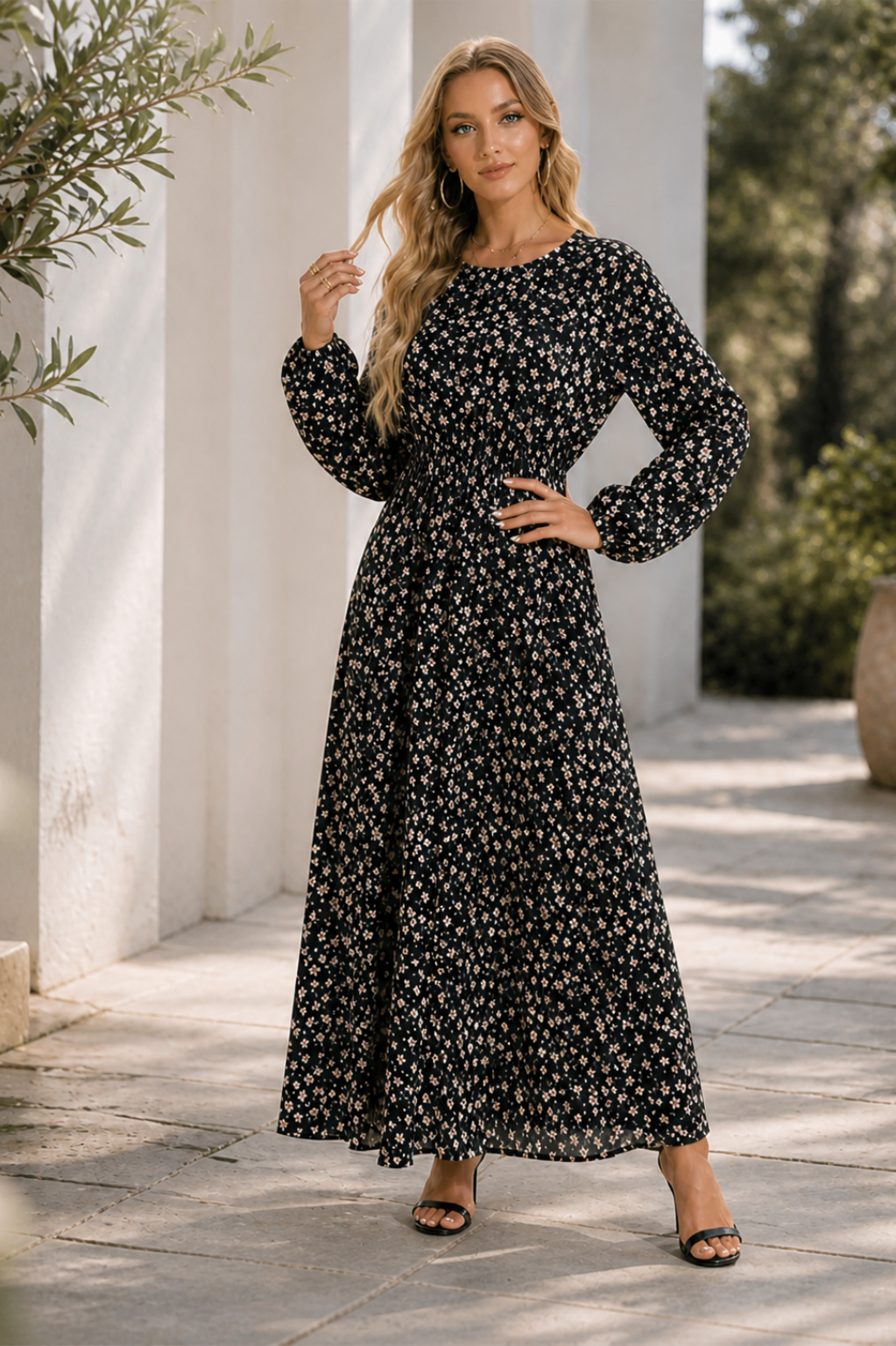 Sara | Floral Midi Dress