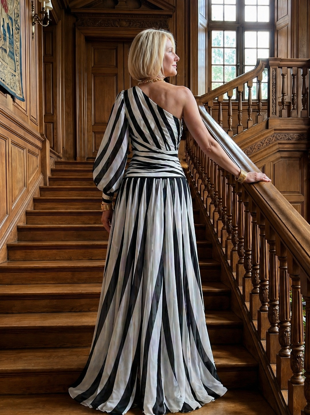 Tessa | Elegant Striped Maxi Dress