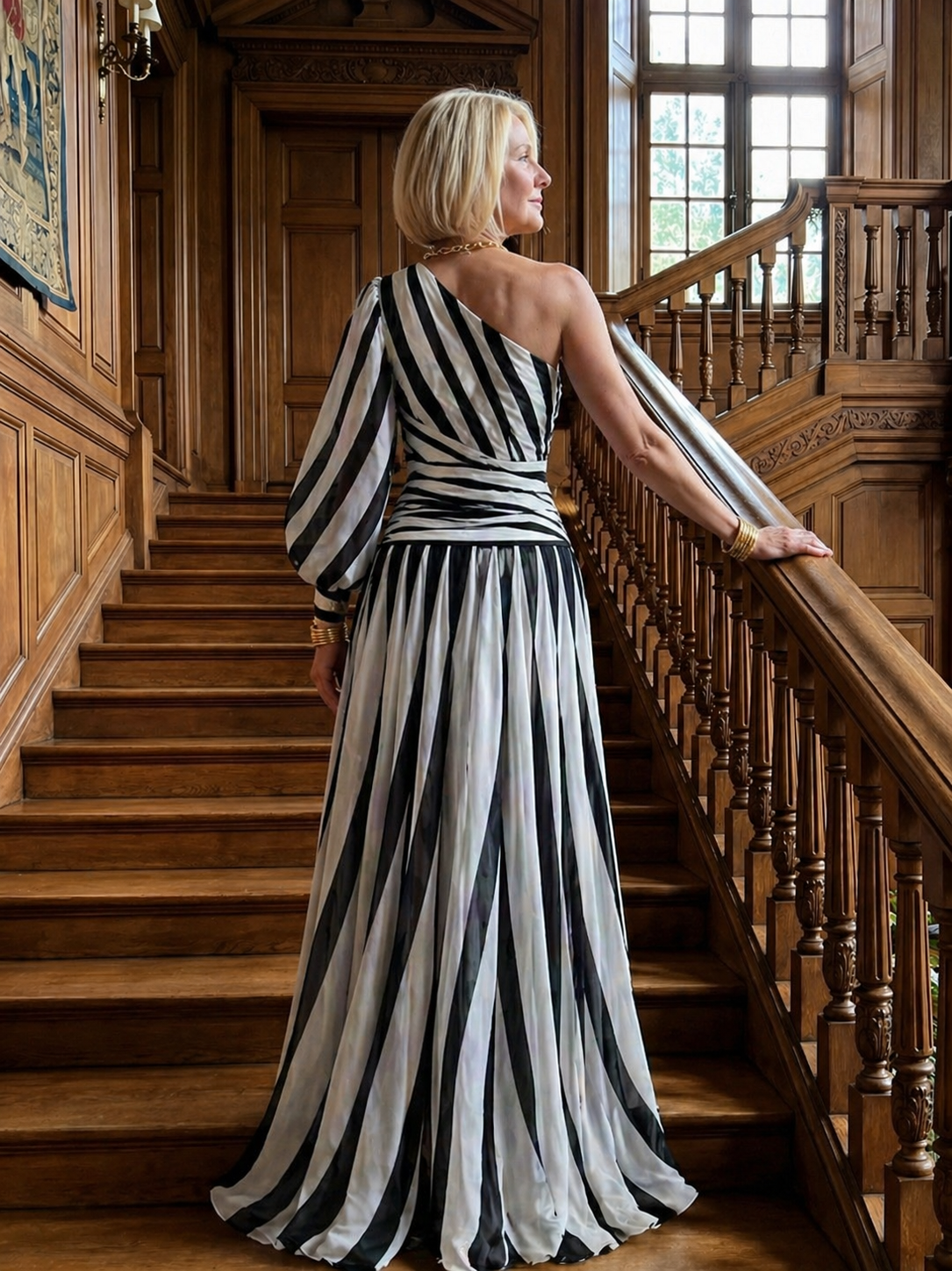 Tessa | Elegant Striped Maxi Dress
