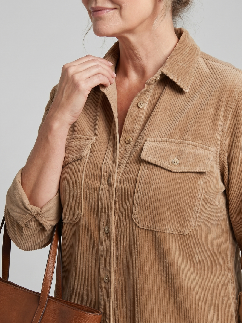 Millie | Long Sleeve Shirt Midi Dress