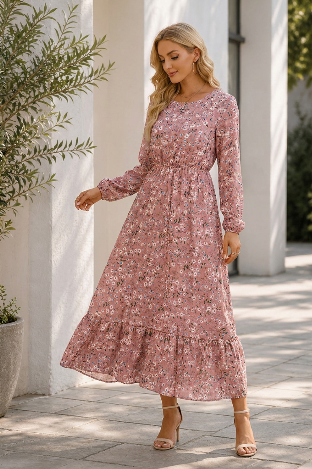 Sara | Floral Midi Dress