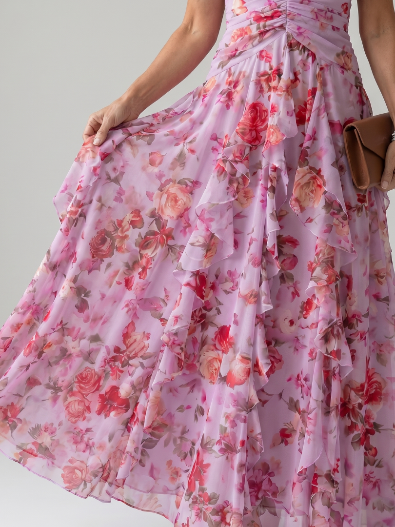 Charlotte | Floral Halter Maxi Dress