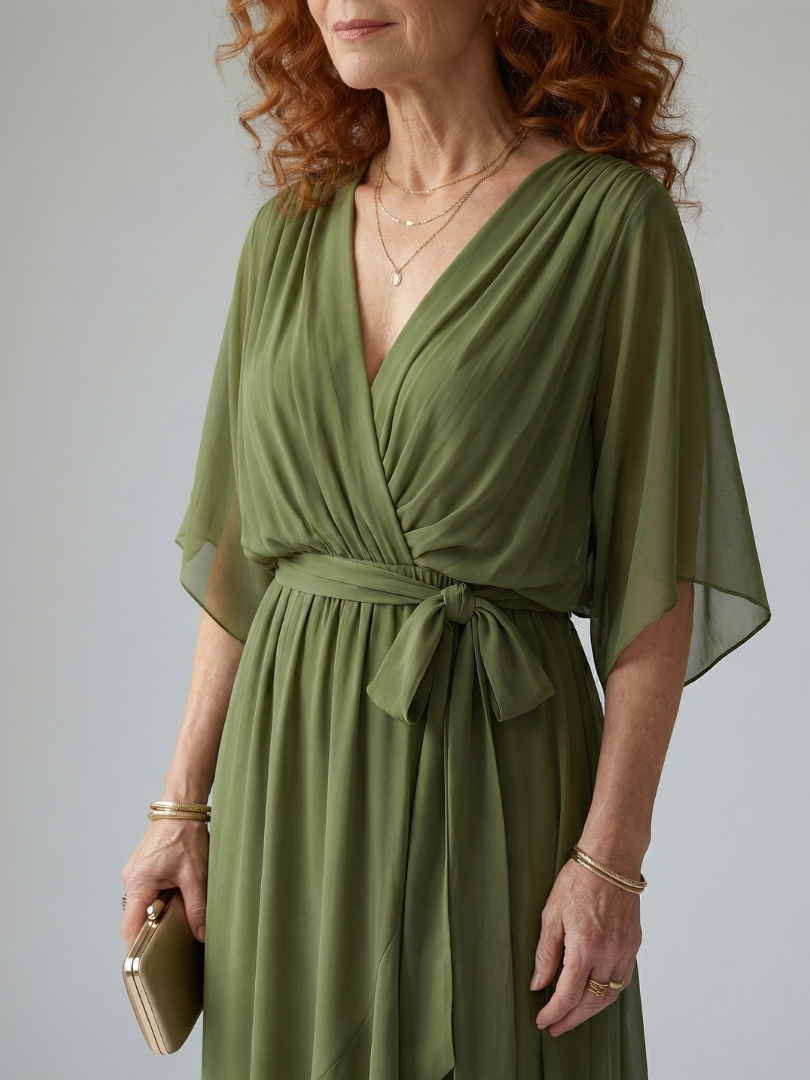 Elodie | Flowing V-Neck Midi Dress