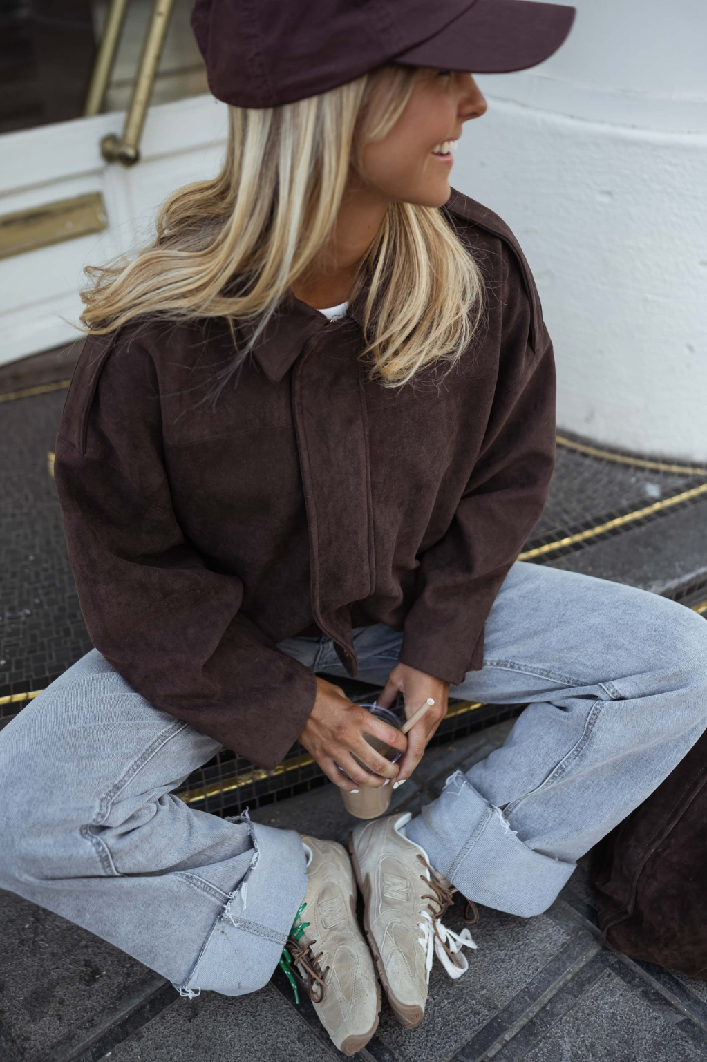 Hanna | Oversized Suede-Look Jacket