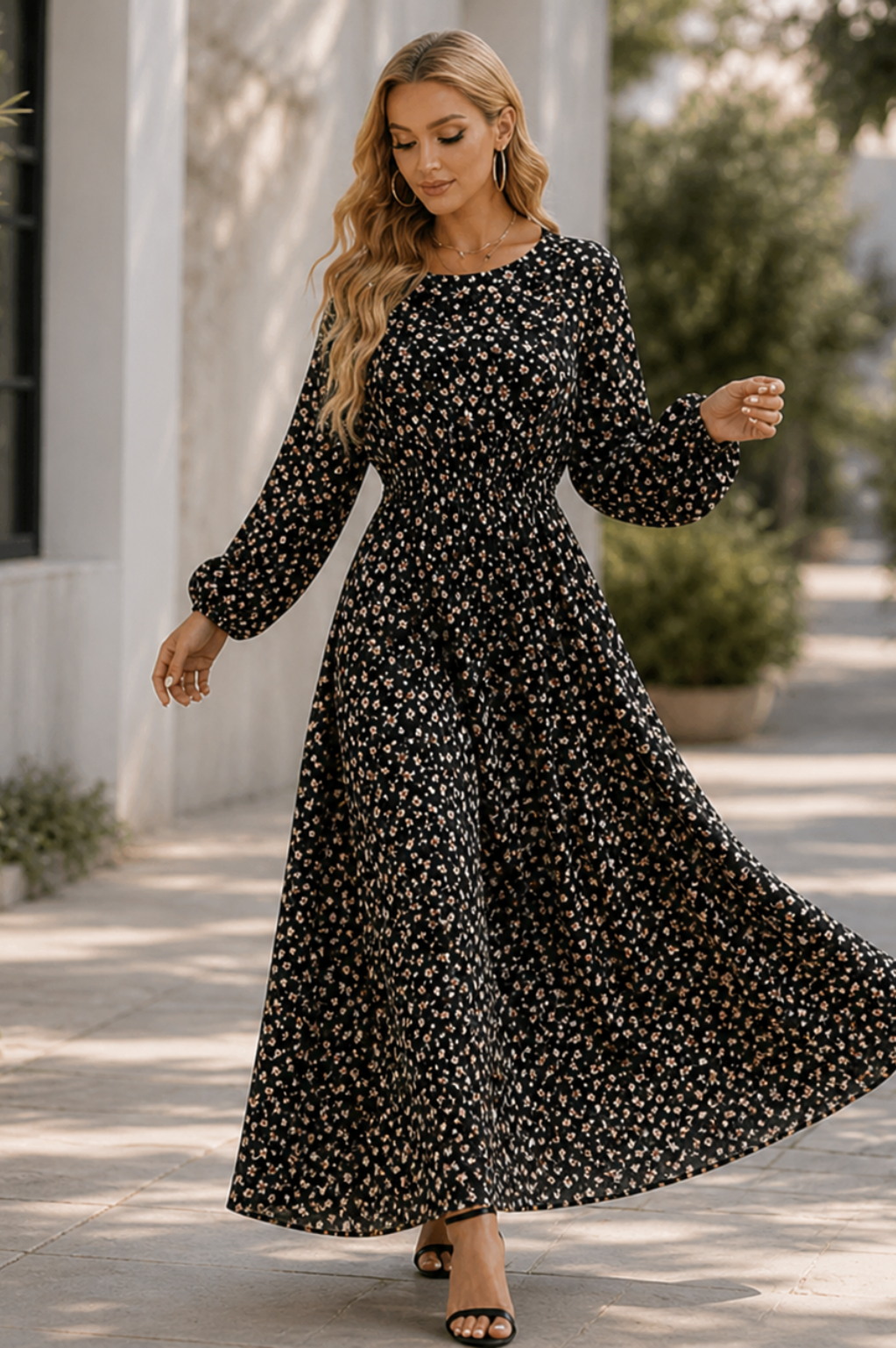 Sara | Floral Midi Dress