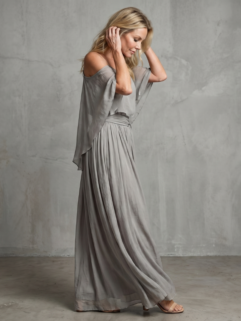 Isla | Drape Cold Shoulder Top Wide Leg Set