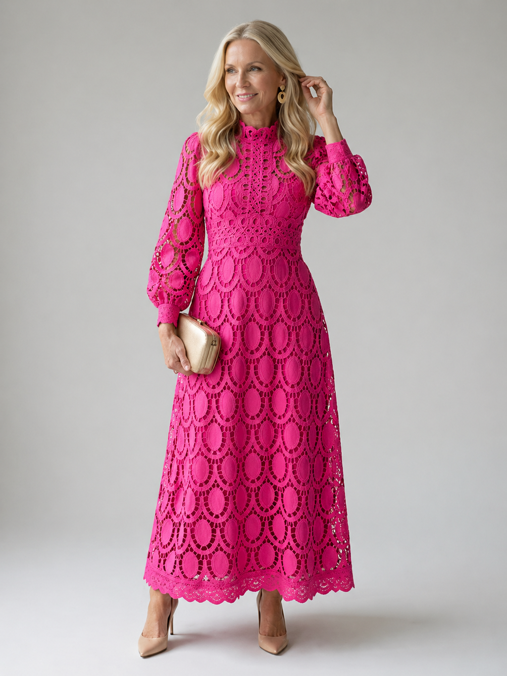 Sophia | Elegant Lace Midi Dress