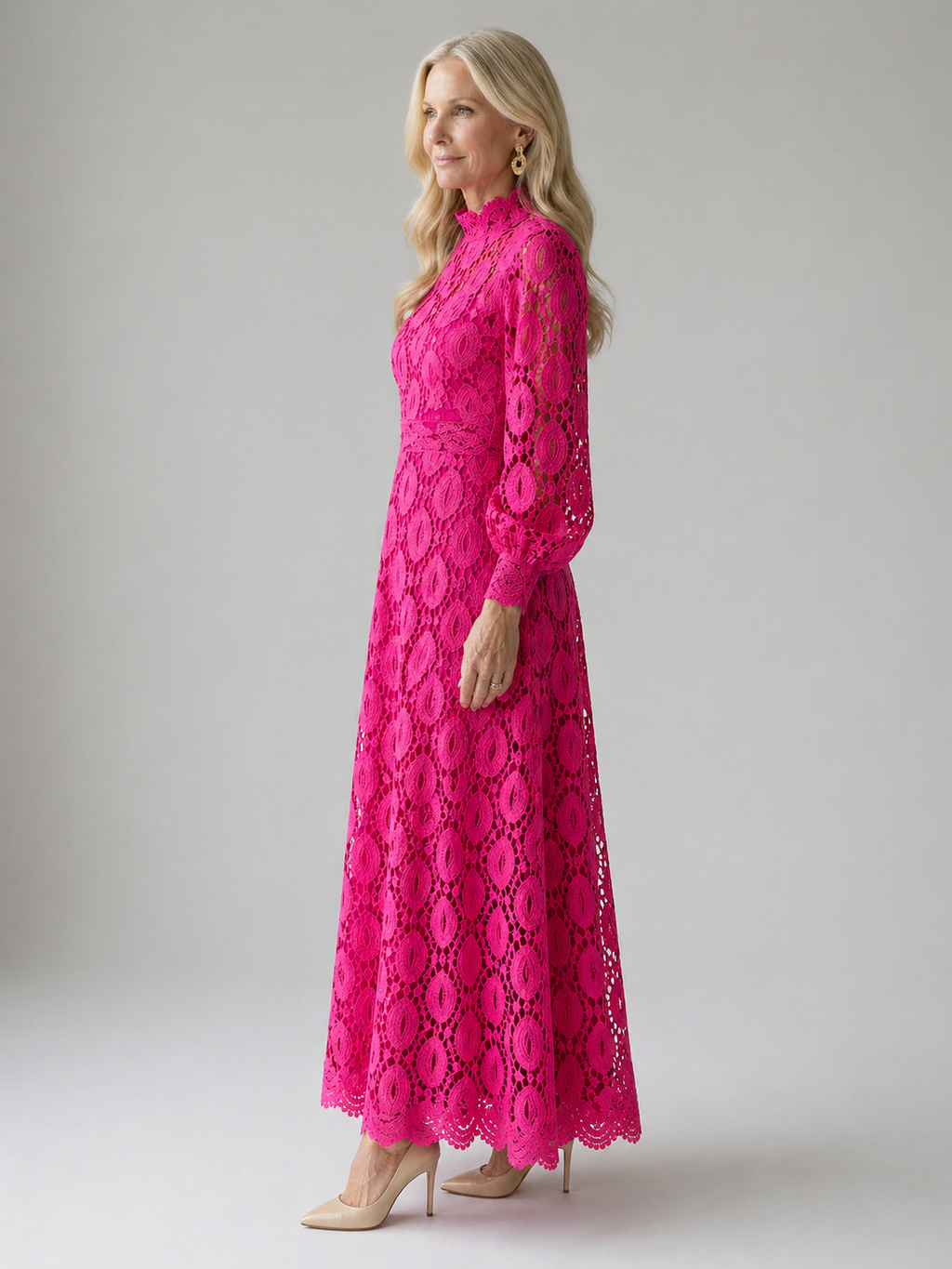 Sophia | Elegant Lace Midi Dress