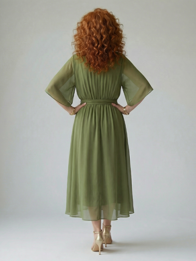 Elodie | Flowing V-Neck Midi Dress
