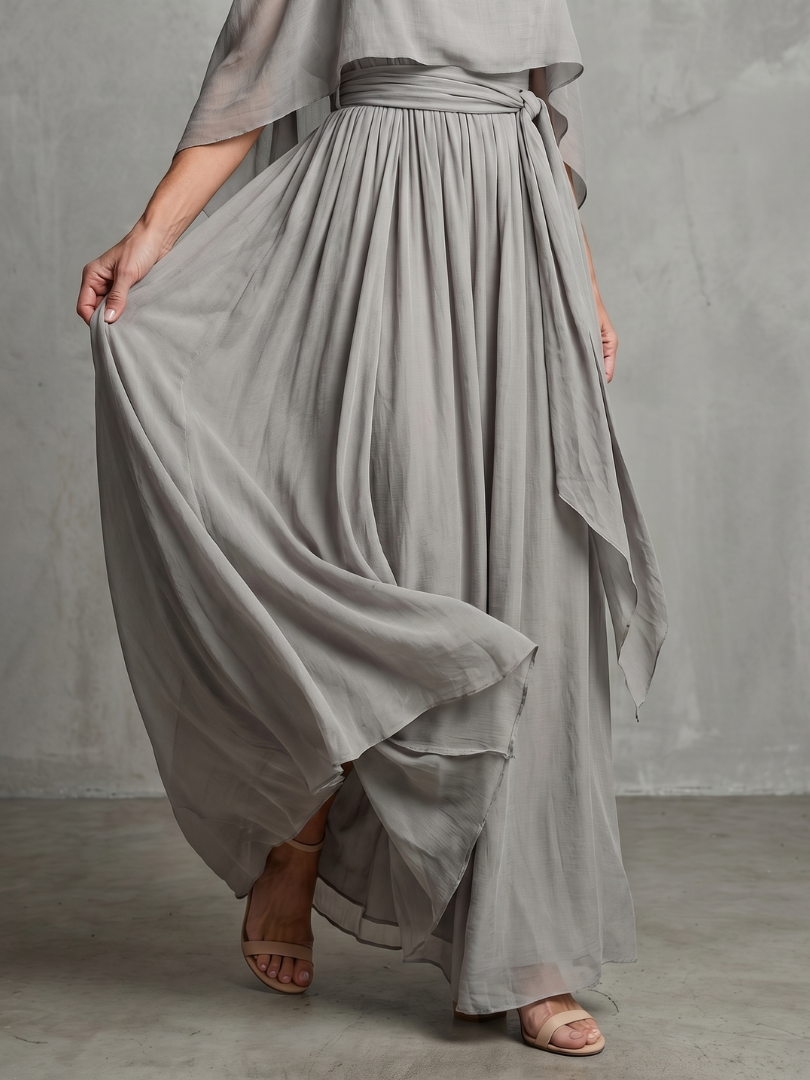 Isla | Drape Cold Shoulder Top Wide Leg Set
