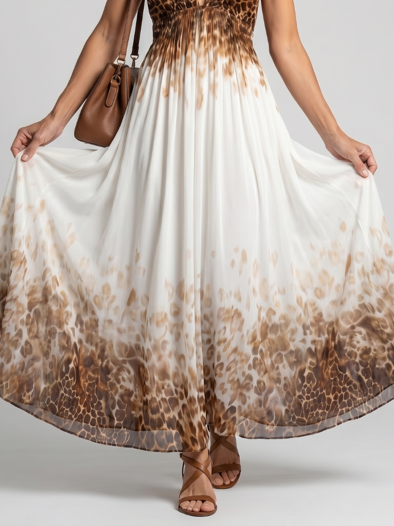 Isabella | Pleated White Midi Dress