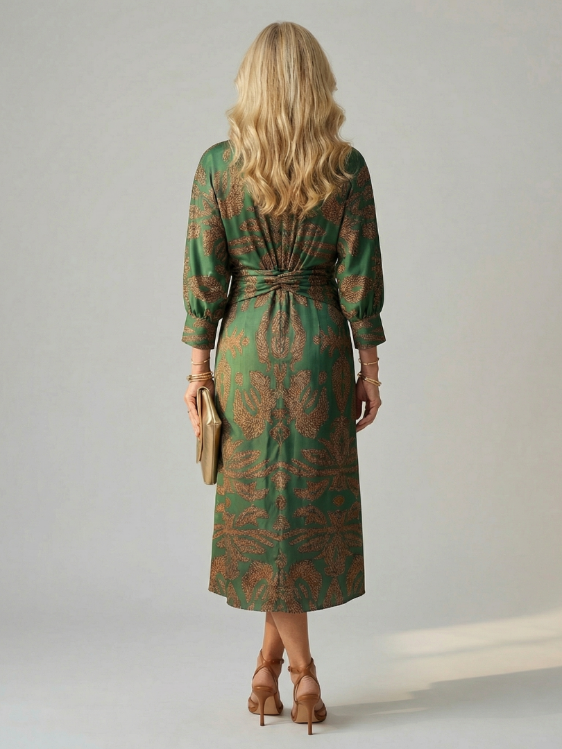 Elodie | Natural Wrap Midi Dress