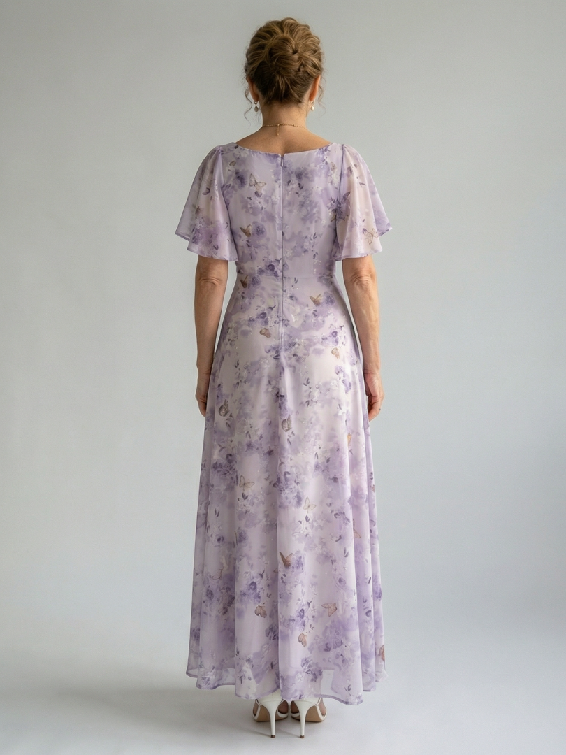 Evie | Flutter Sleeve Midi Dress