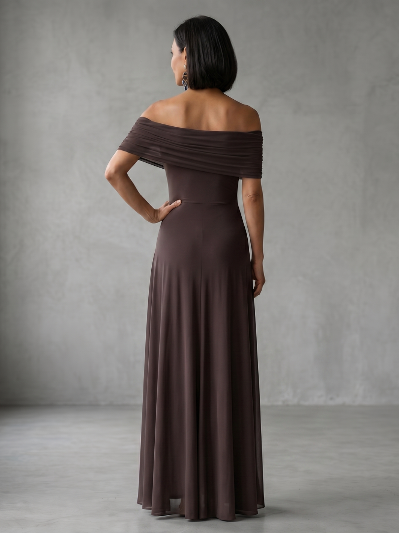 Calista | Off-Shoulder Draped Midi Dress