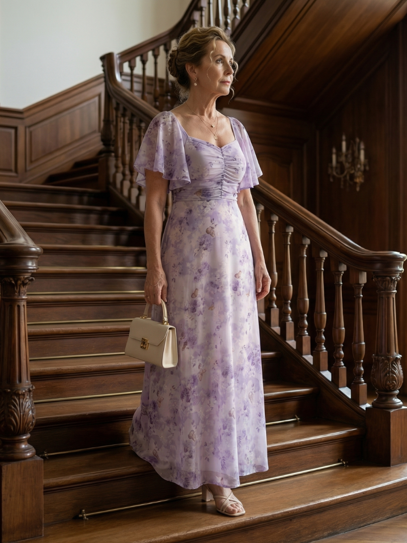 Evie | Flutter Sleeve Midi Dress
