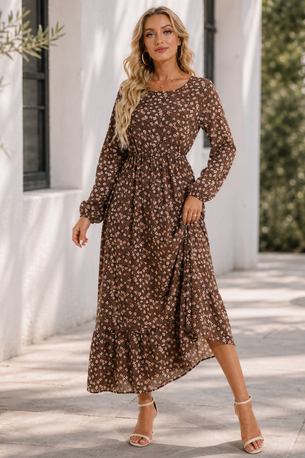 Sara | Floral Midi Dress