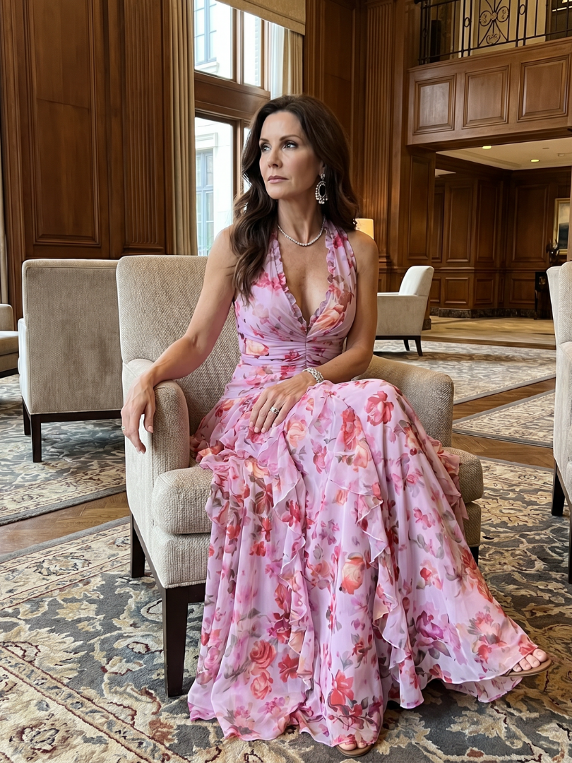 Charlotte | Floral Halter Maxi Dress
