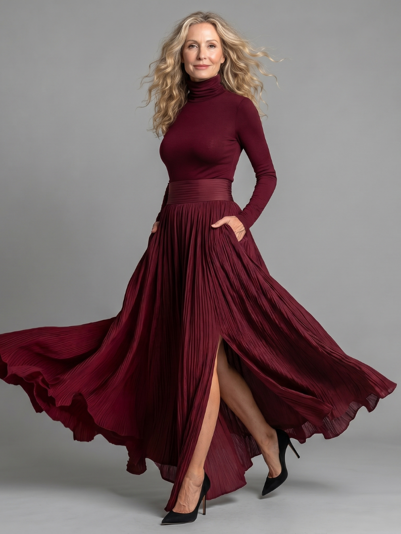 Margot | Turtleneck Midi Dress