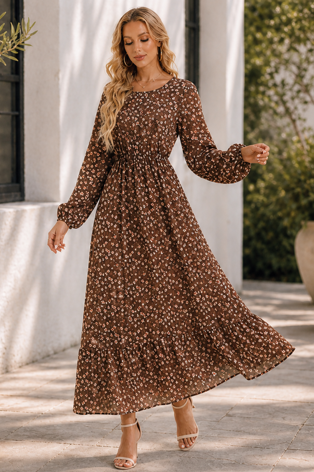 Sara | Floral Midi Dress