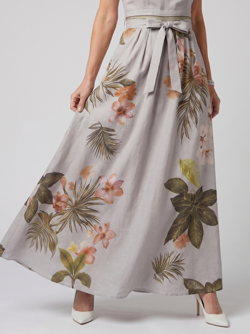 Heidi | Elegant Botanical Maxi Dress