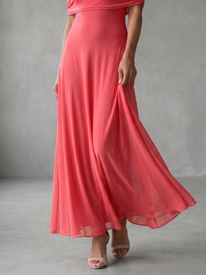 Calista | Off-Shoulder Draped Midi Dress