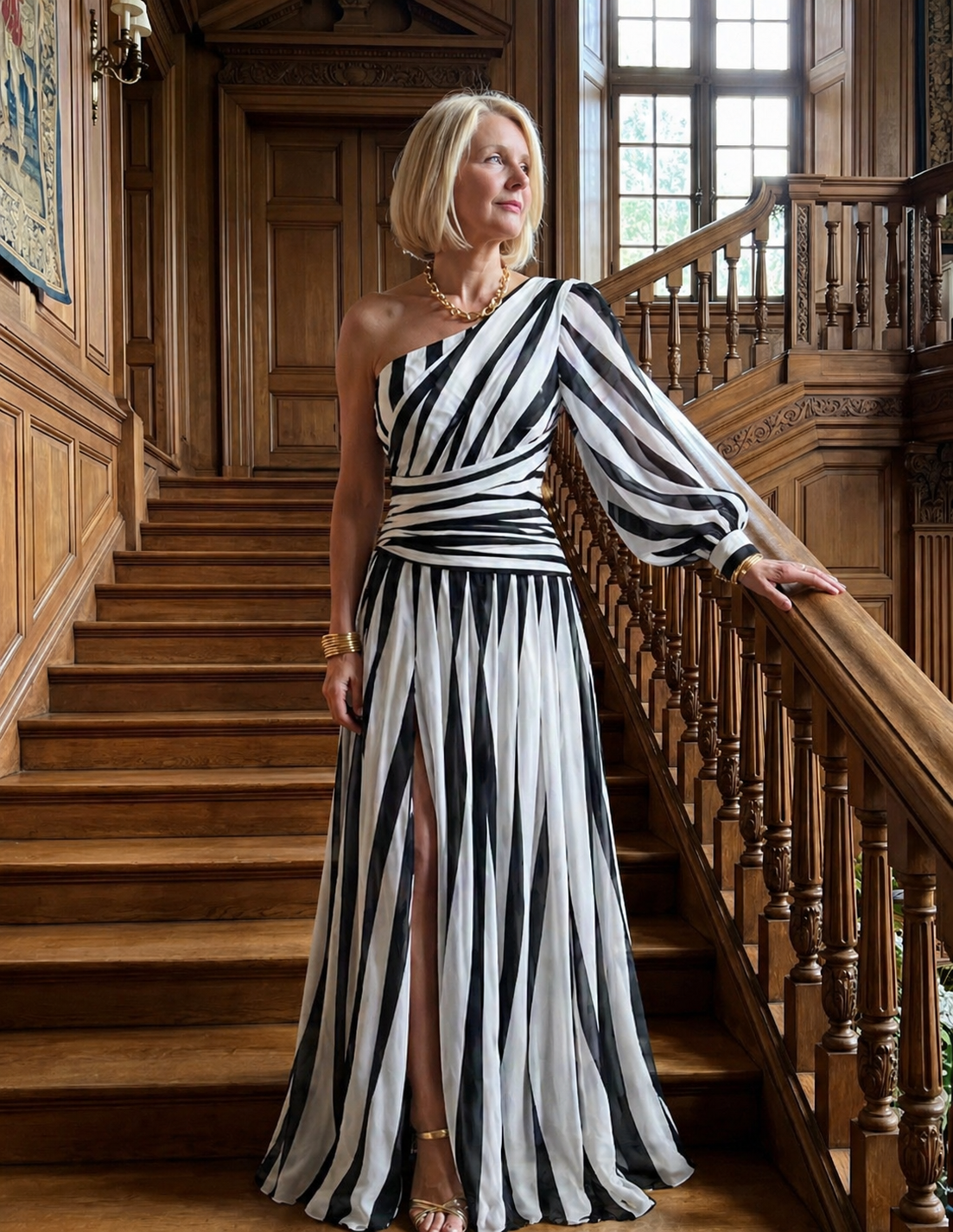 Tessa | Elegant Striped Maxi Dress