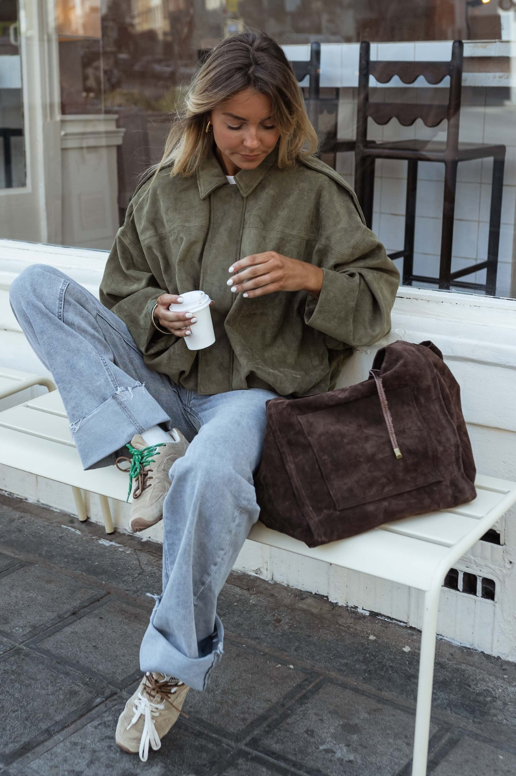 Hanna | Oversized Suede-Look Jacket
