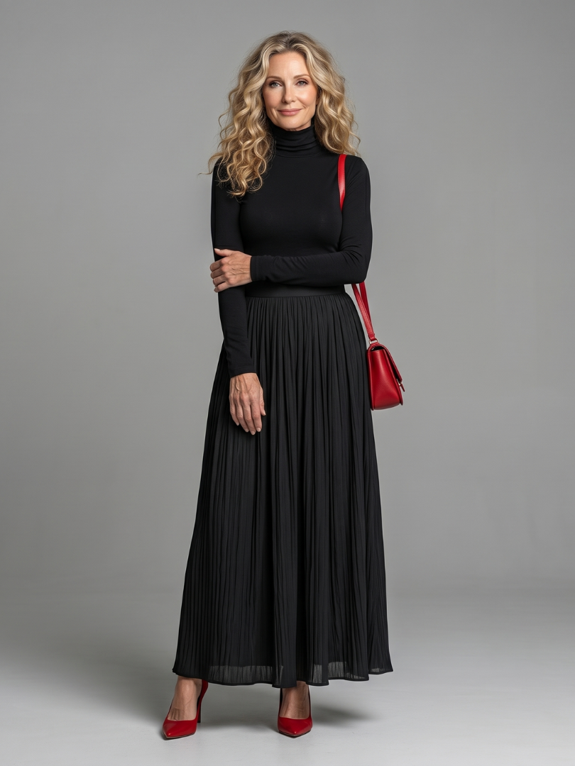 Margot | Turtleneck Midi Dress