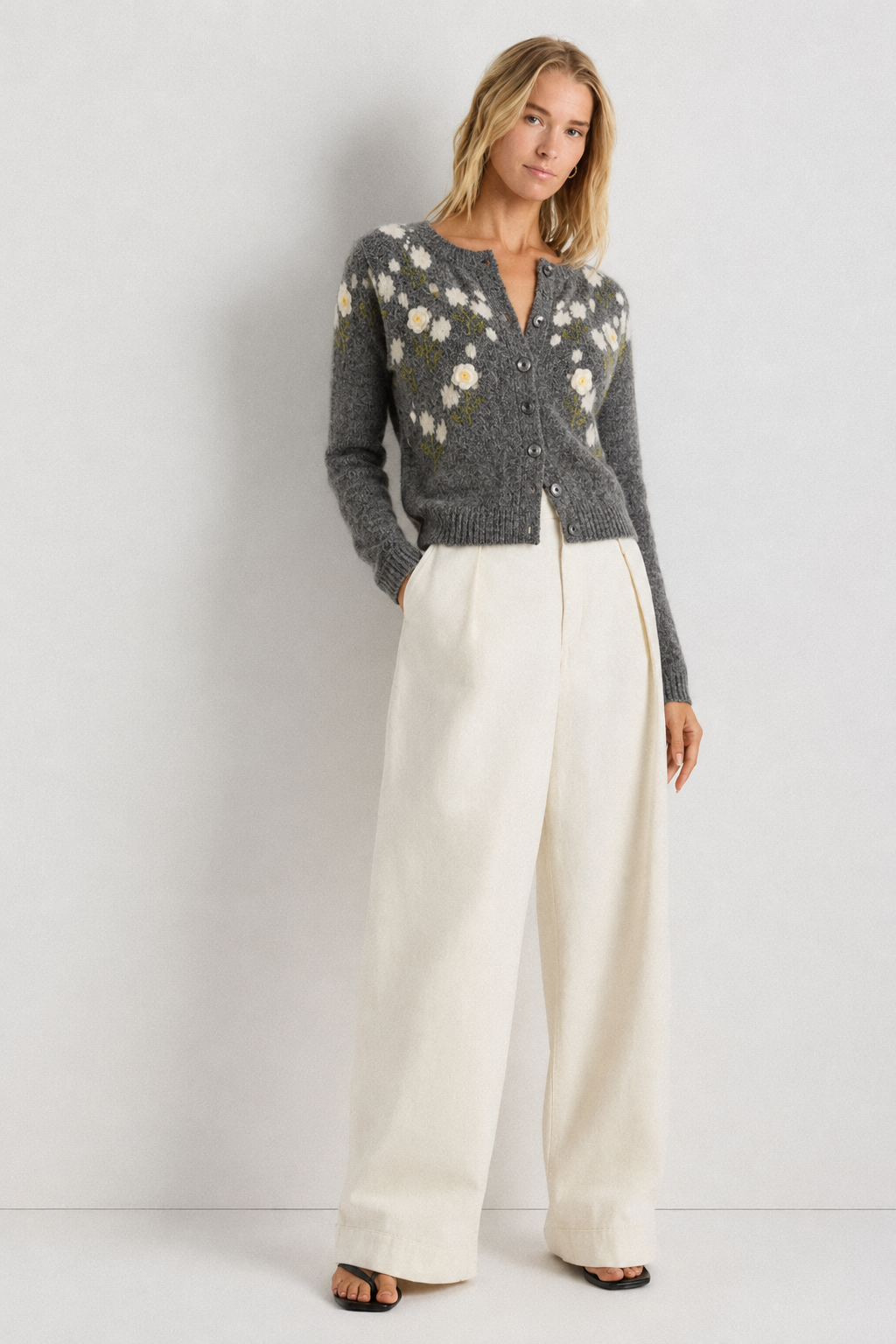 Ängsblom | Floral Knit Cardigan