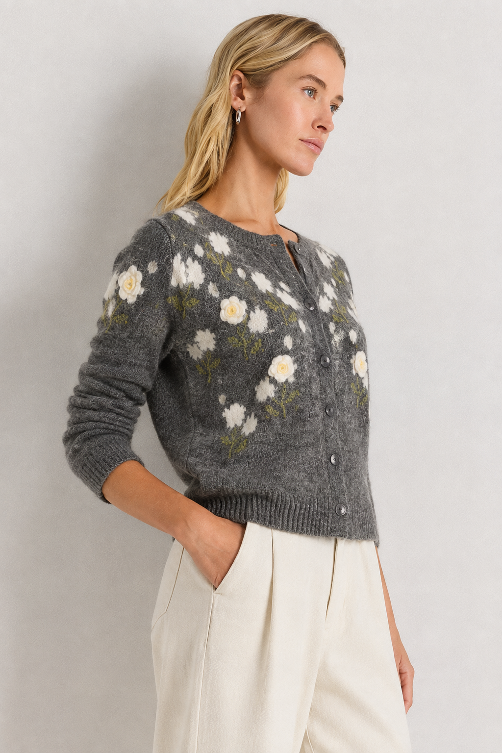 Ängsblom | Floral Knit Cardigan