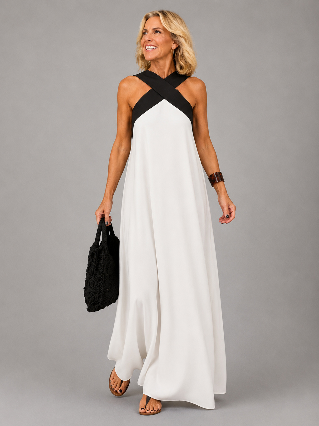 Seraphine | Cross Elegance Maxi Dress