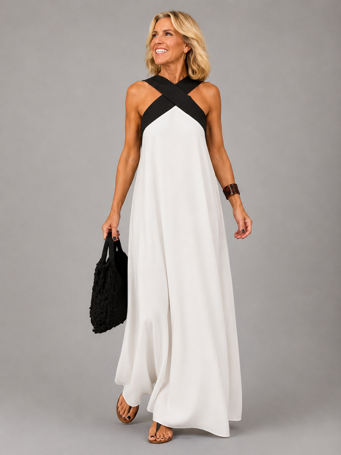 Seraphine | Cross Elegance Maxi Dress