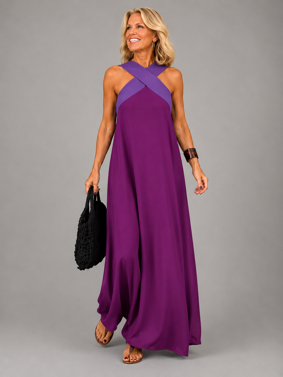 Seraphine | Cross Elegance Maxi Dress