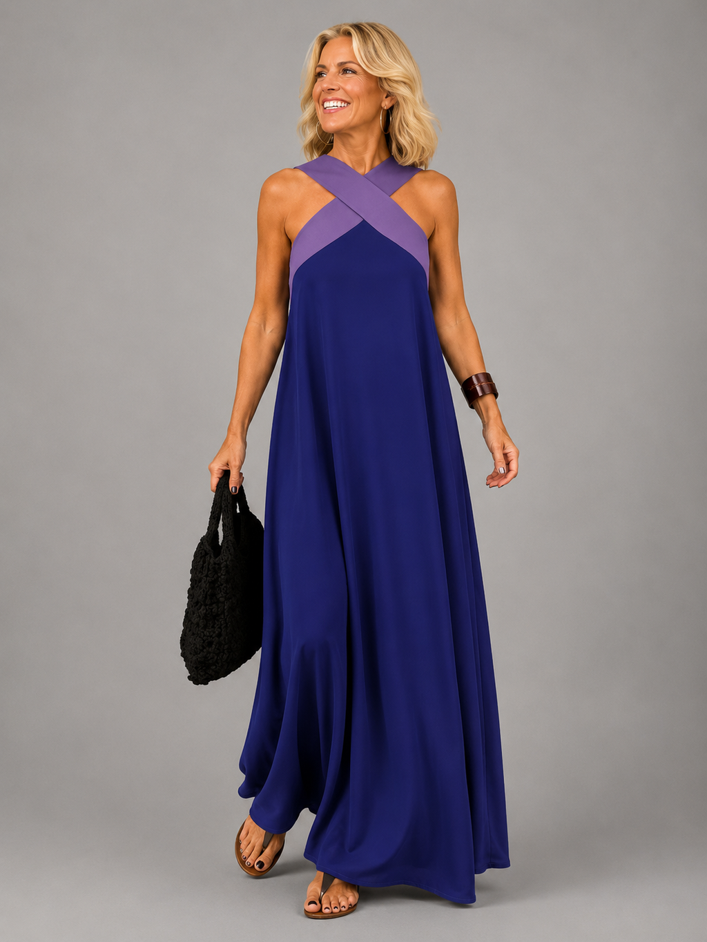 Seraphine | Cross Elegance Maxi Dress