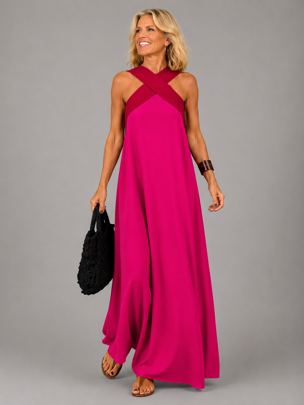 Seraphine | Cross Elegance Maxi Dress