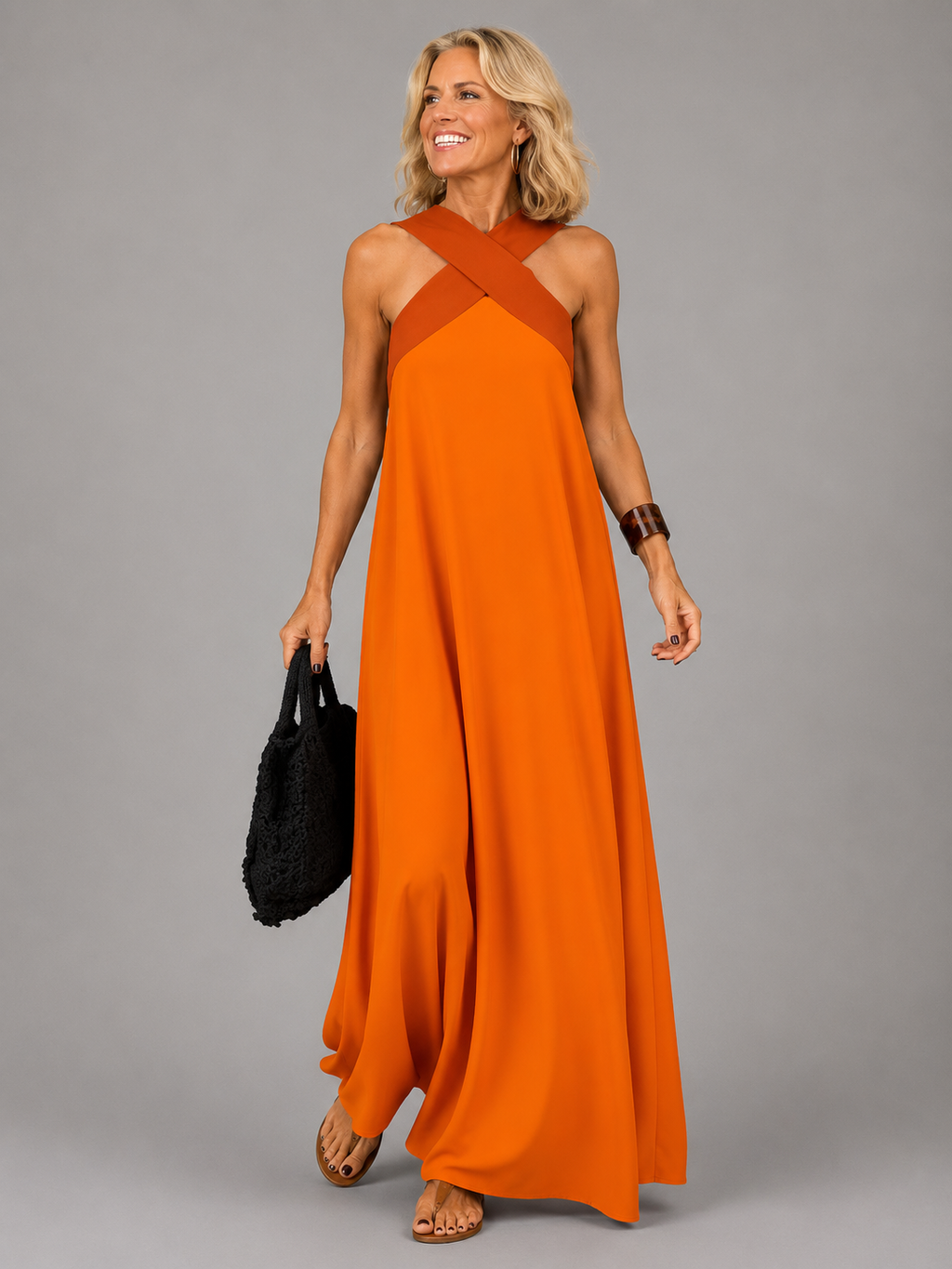 Seraphine | Cross Elegance Maxi Dress