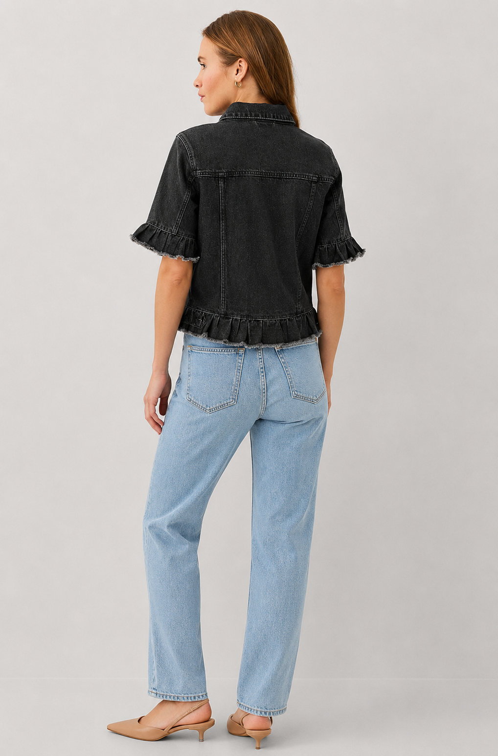 Ella | Short Sleeve Denim Jacket