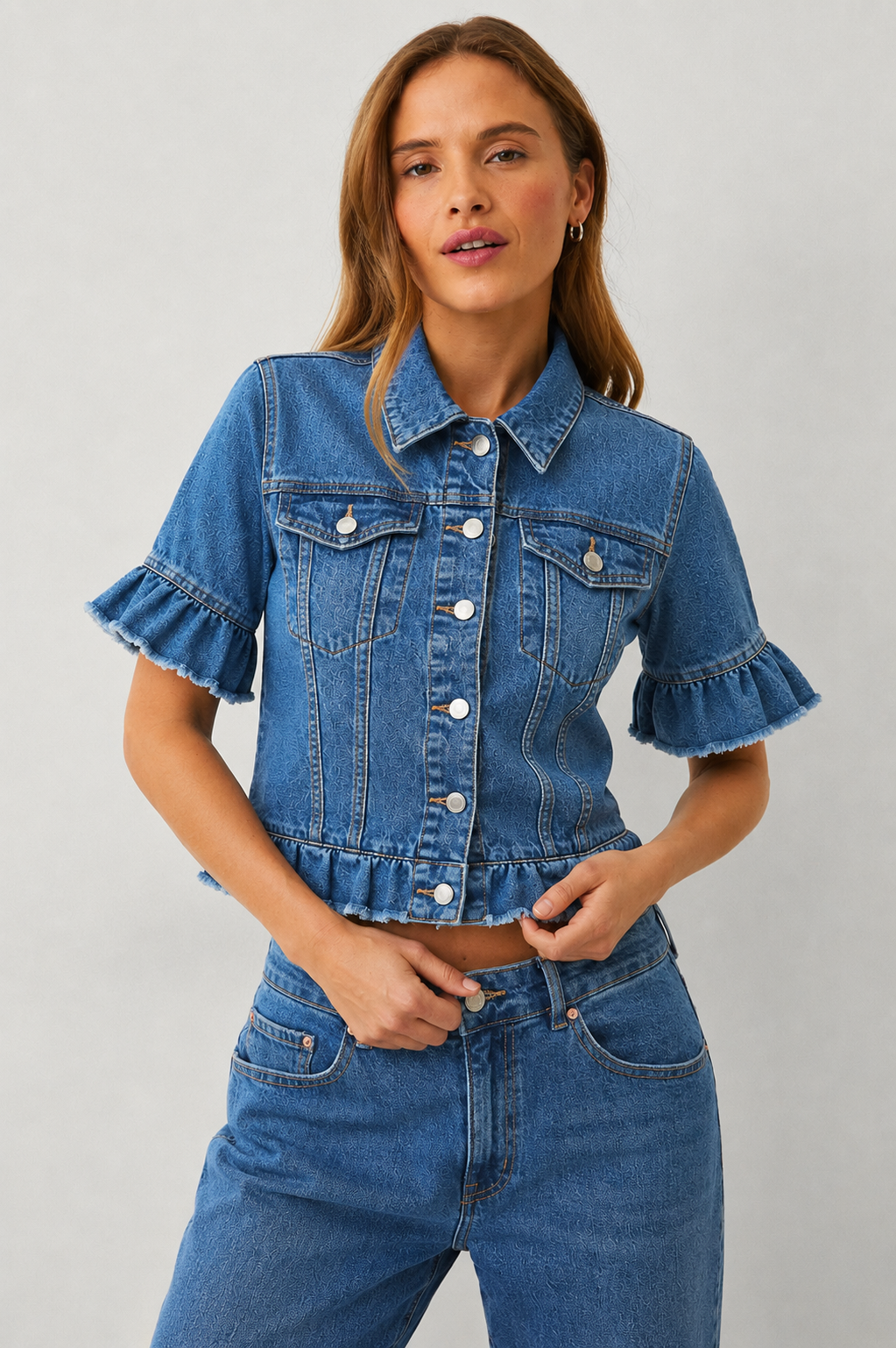Ella | Short Sleeve Denim Jacket