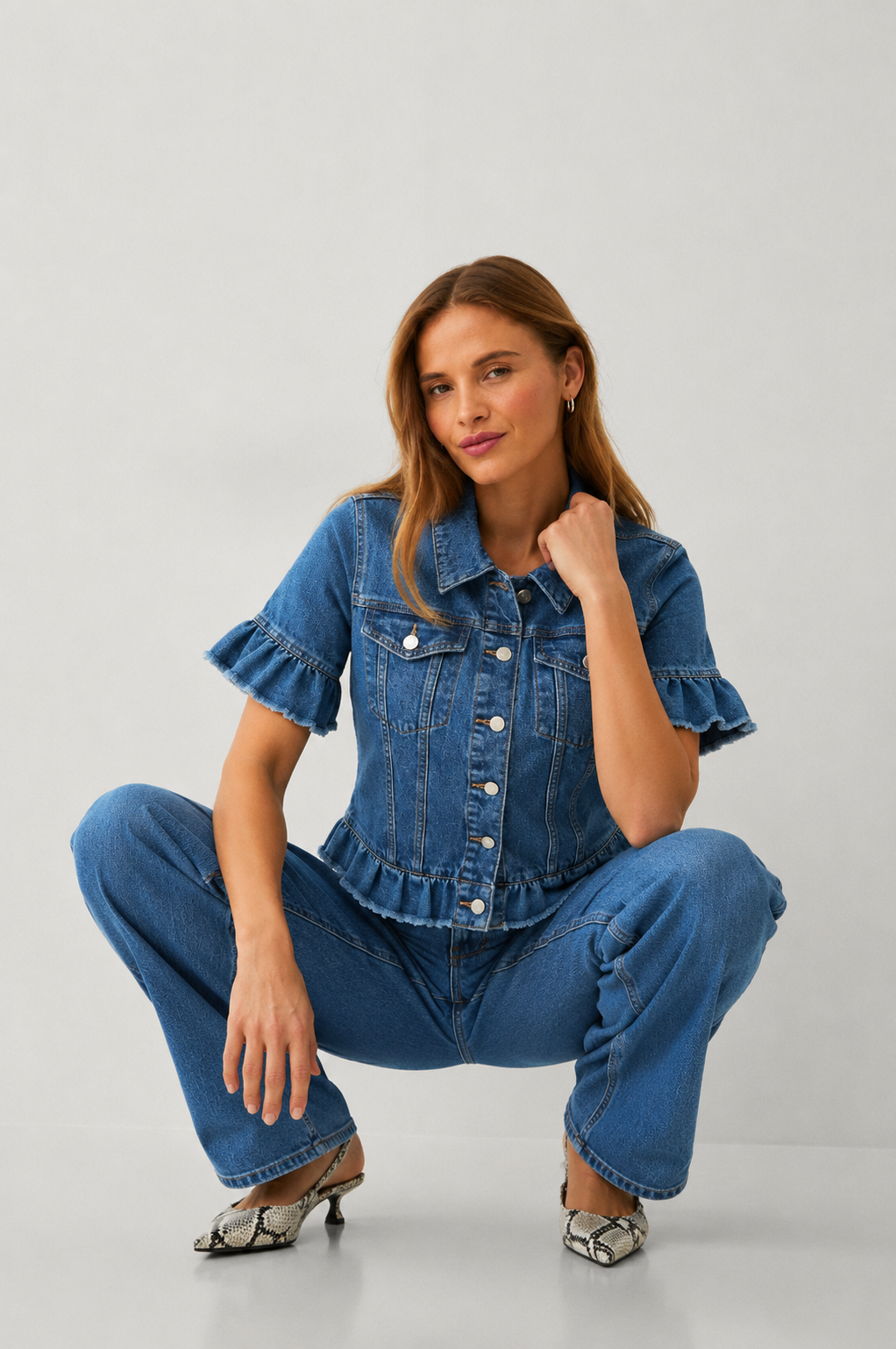 Ella | Short Sleeve Denim Jacket