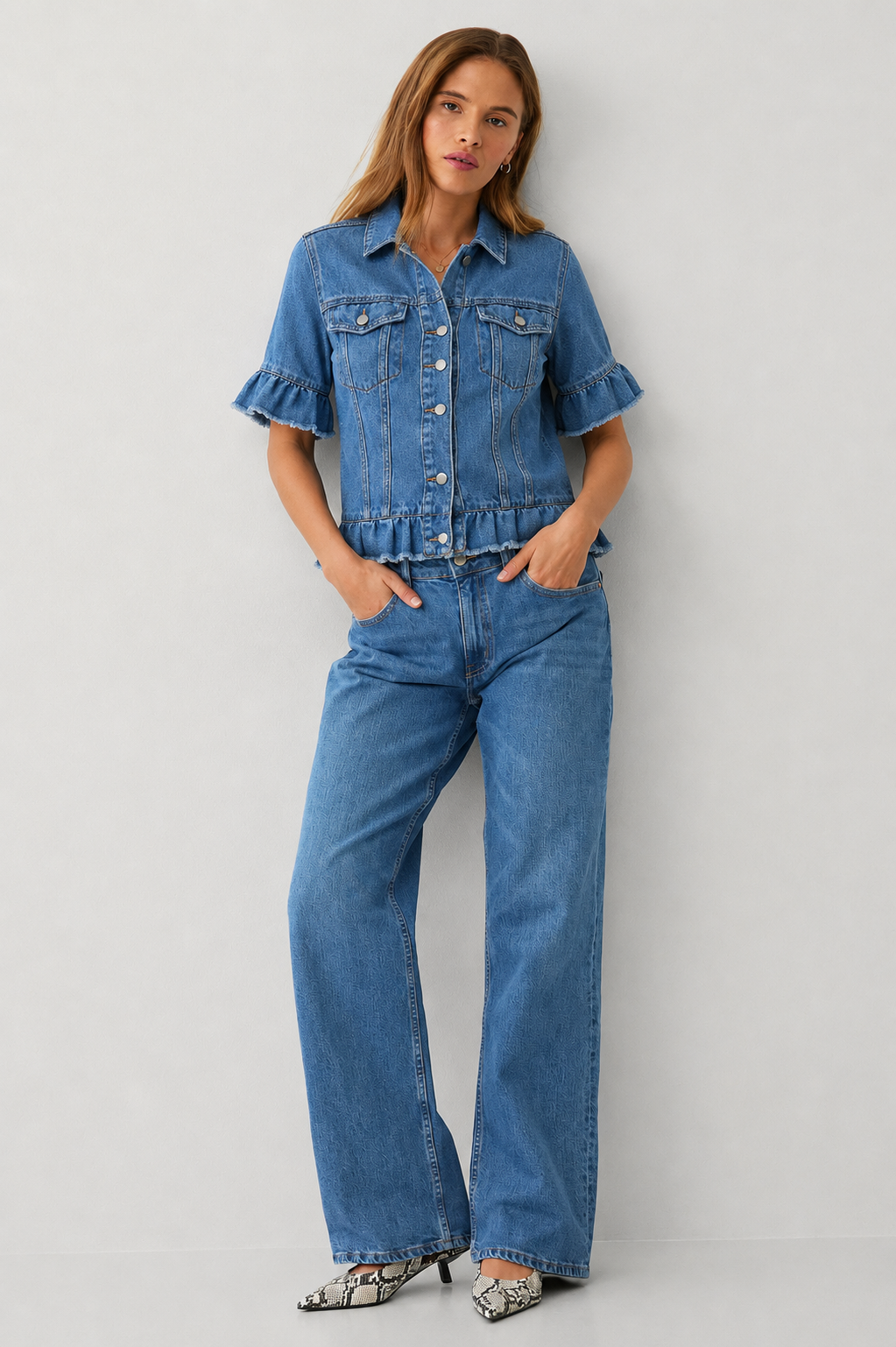 Ella | Short Sleeve Denim Jacket