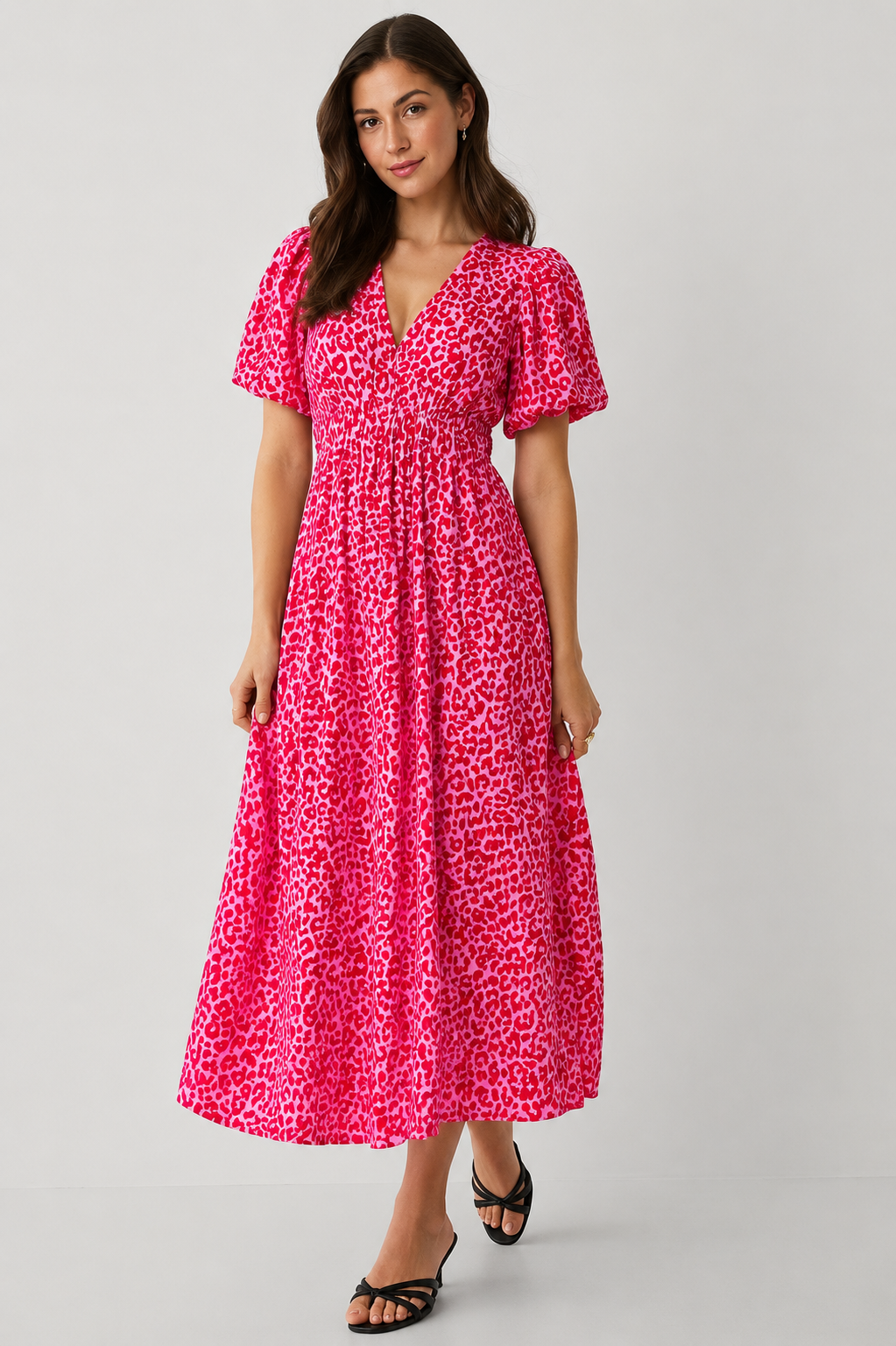 Amanda | Leopard Midi Dress