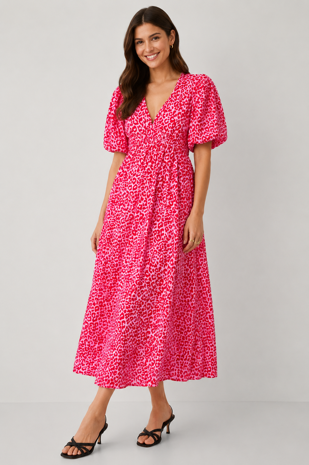 Amanda | Leopard Midi Dress