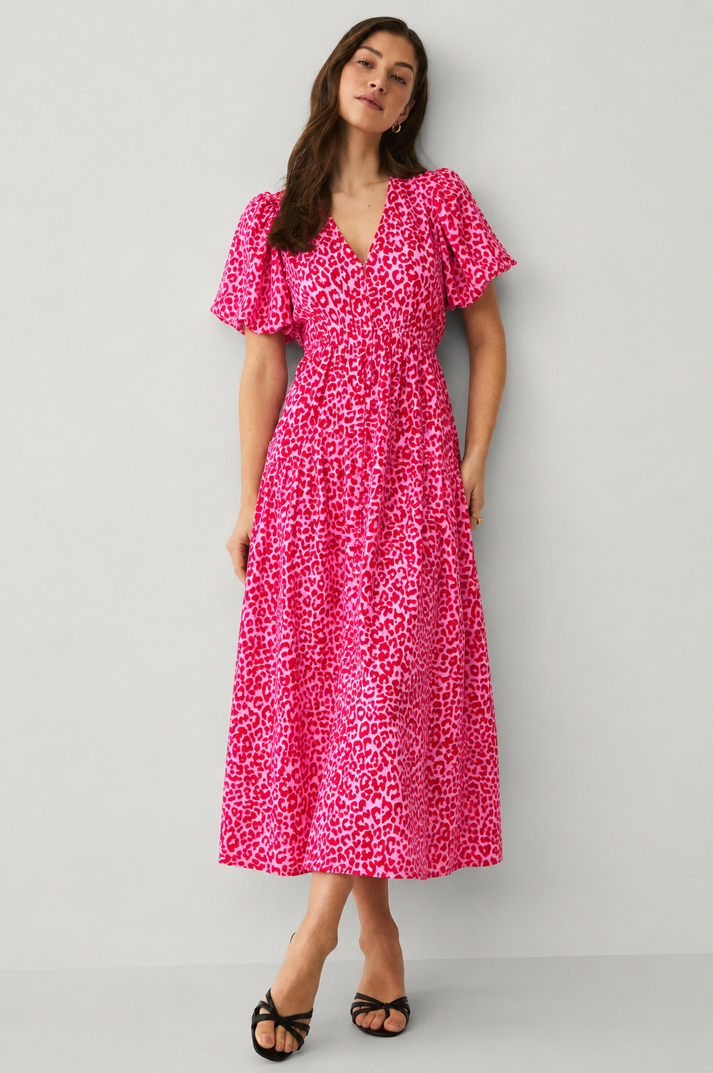 Amanda | Leopard Midi Dress